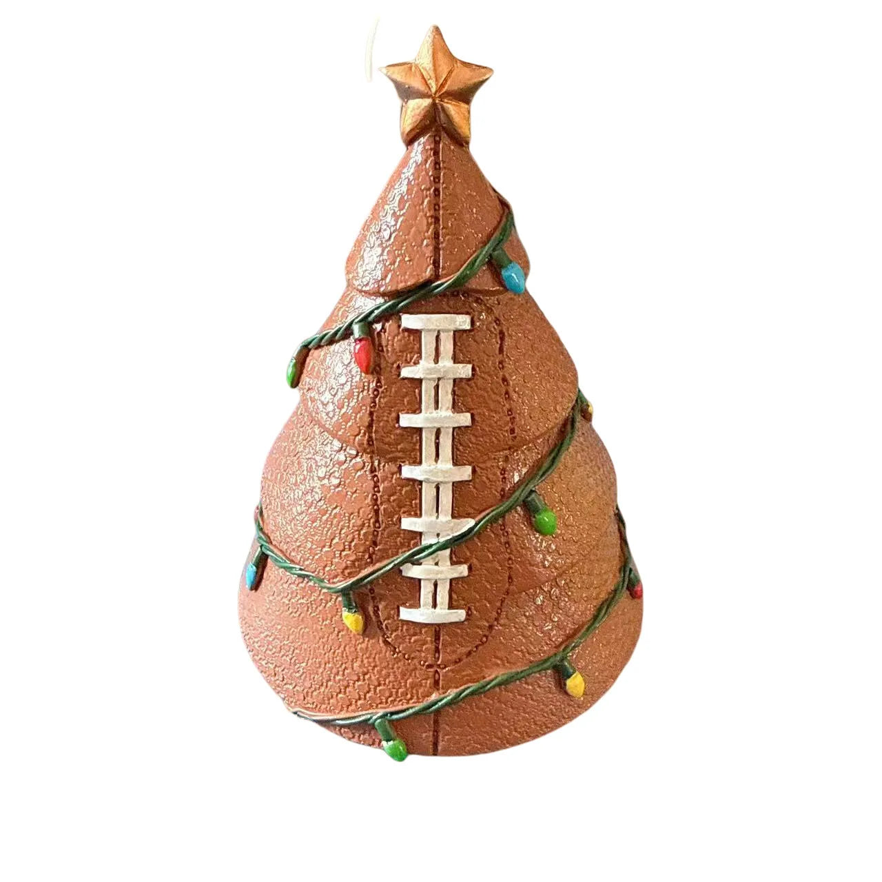 Unique Football Basketball Theme Resin Crafted Christmas Tree Ornament for Indoor Decorations Christmas Tabletop Decoration Qme Khaki One Size