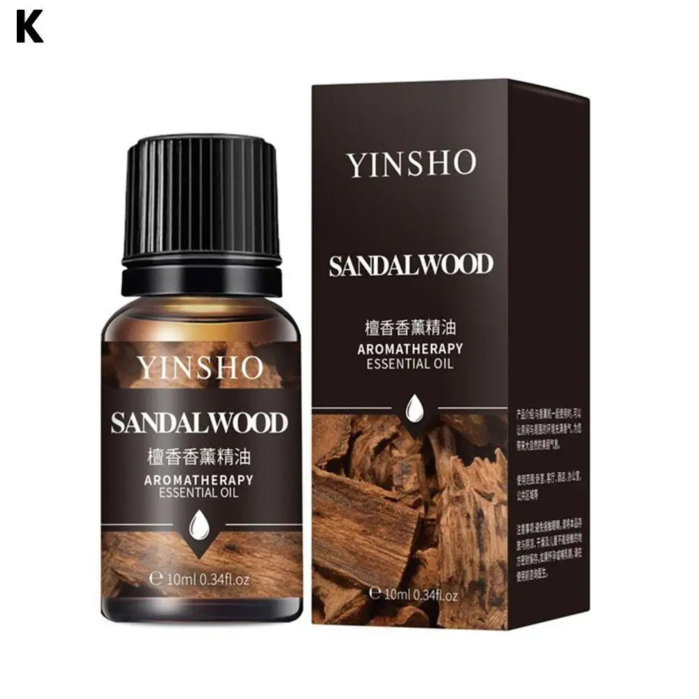 16 Flavors 10ml Essential Oils For Aroma Diffuser AirHumidifier Home Water-soluble Lavender Rose Eucalyptus White Peach Oolong Qme sandalwood