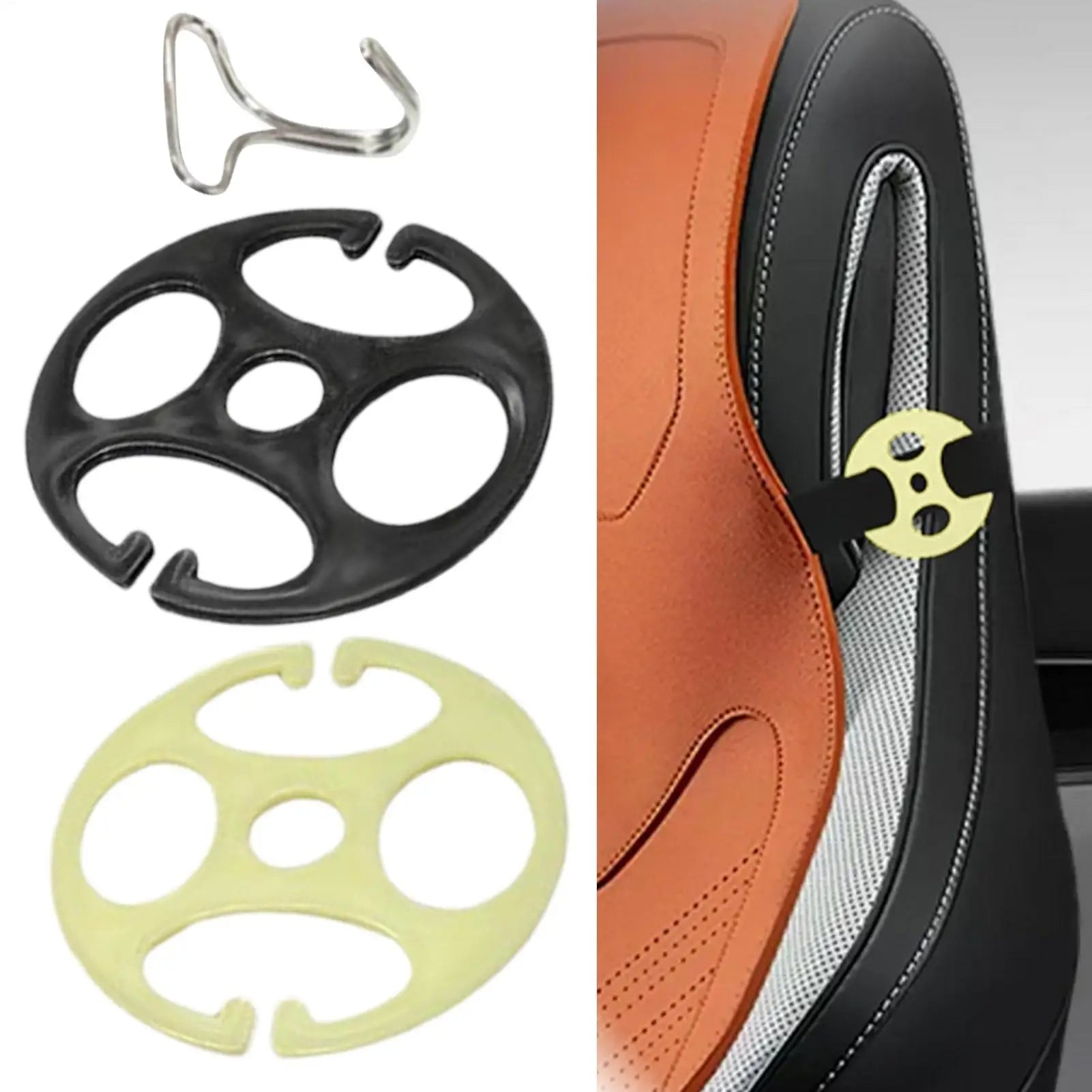 1Set Car Seat Cover Clips Car Seat Cover Plum Plate Metal Hooks 12Pcs Car Seat Covers Chucks And 12Pcs Metal Hooks Locking Clip Qme