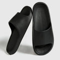 Fashion Men's Summer Ligtweight EVA Indoor Home Sandals Slippers Shoes Men Slippers Outdoor Students Women Comfortable Slides Qme A-Black 44-45