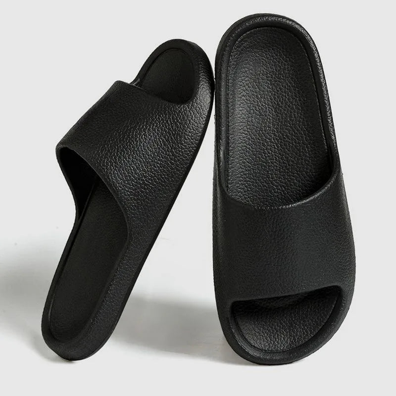 Fashion Men's Summer Ligtweight EVA Indoor Home Sandals Slippers Shoes Men Slippers Outdoor Students Women Comfortable Slides Qme A-Black 44-45