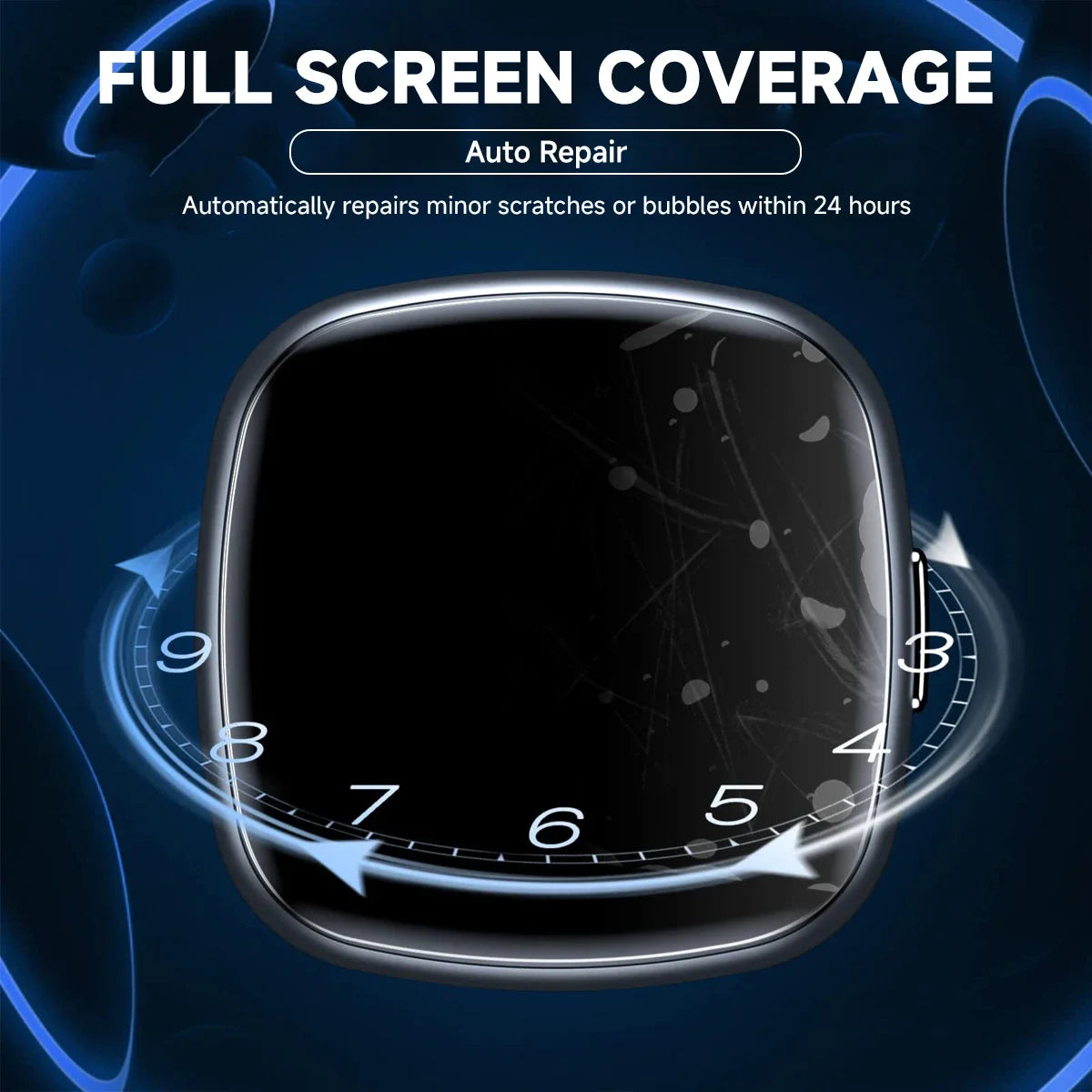 Soft Clear Protective Film For Fitbit Versa 4/3/Sense 2 Smart Watch Versa4 Sense2 Screen Protector Full Cover for Ace LTE Qme