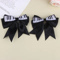 Piano Key Bow Hairpin Hair Clip Retro Girl Side Duckbill Accessory Qme Black 2pcs