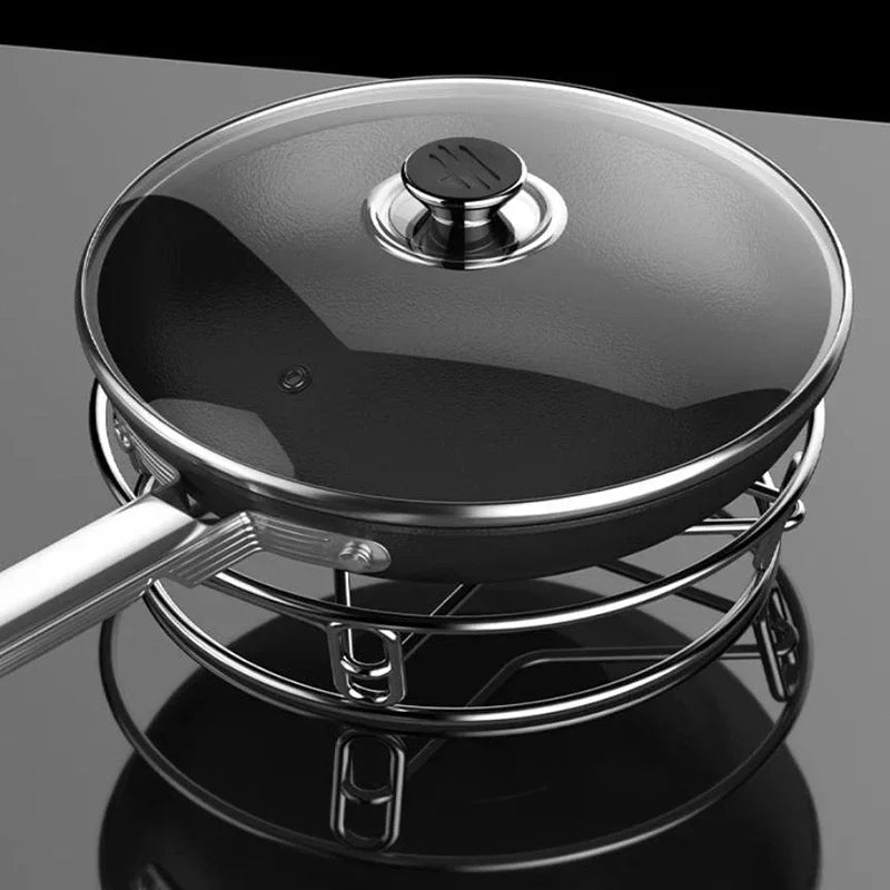 Round Pot Holde Multi-function Place Durable Firmly Kitchen Accessories Pots And Pan Holder Pot Pad Stainless Steel Qme