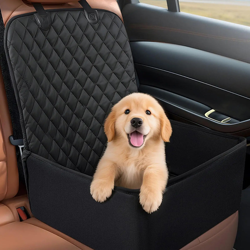 Large Waterproof Carseat For Dogs Booster Cushion Protector Carrier For Bed Barrier Backseat Truck Cat Puppy Suv Qme Black