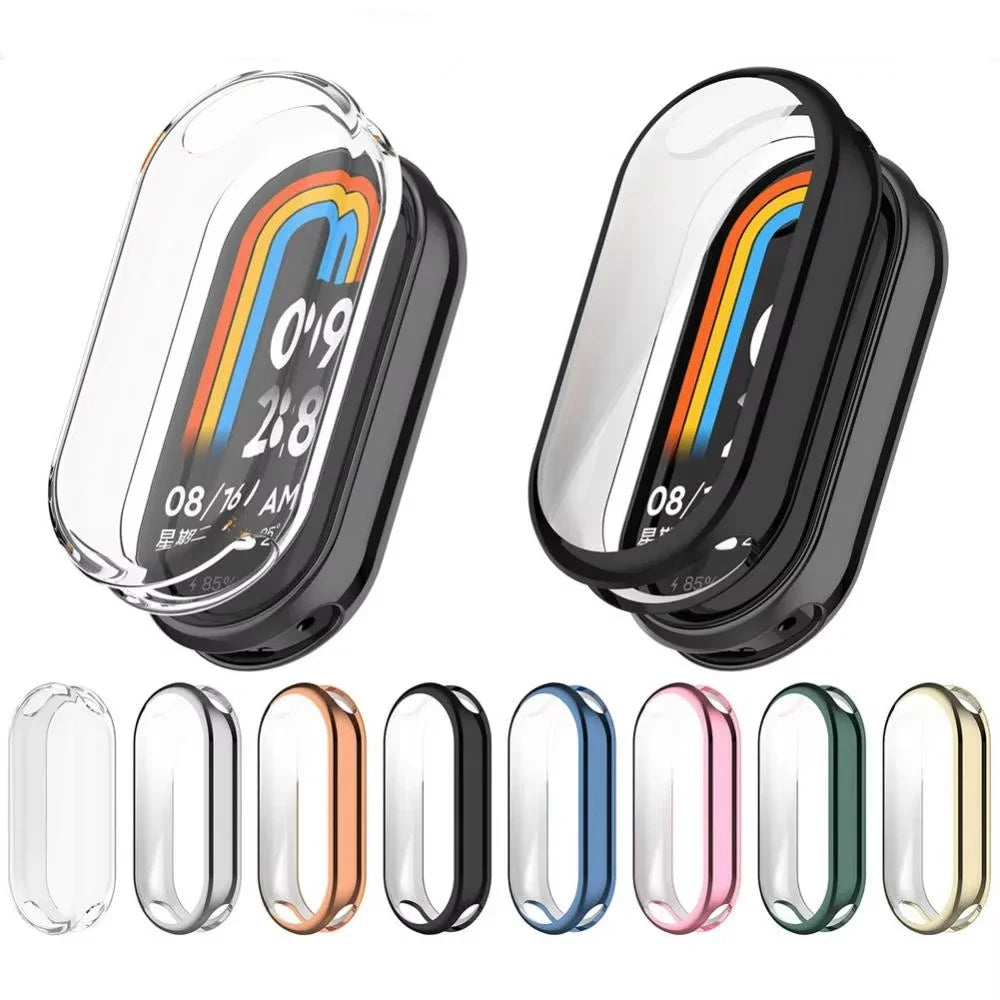 For Xiaomi Mi Band 9 Full Cover PC Case For Xiaomi Mi Band 8 Screen Protector For Mi band8 Protective Case TPU Watch Case Qme