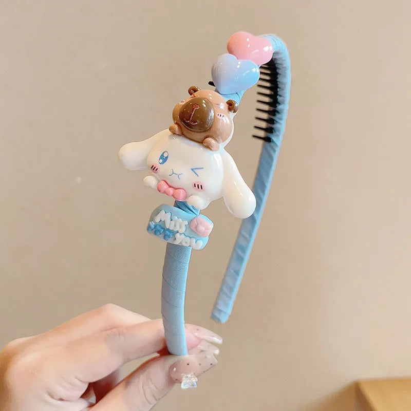 Hello Kitty Kuromi Cartoon Hair Accessories Student Headbands Qme 7