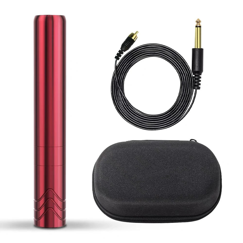 New MINI Rotary Permanent Makeup Tattoo Machine PMU Microblading Pen Portable Powerful Motor 2.5mm Stroke Supply Qme Red MINI 1