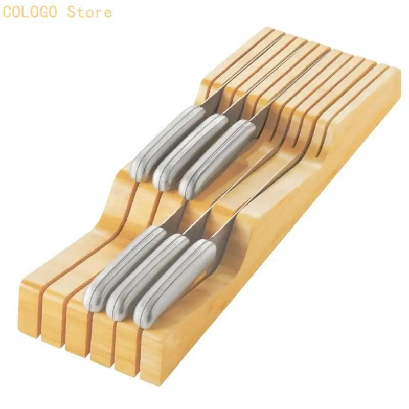 Wooden Drawer Cutlery Tray Separate Sections Daily Cooking D0LD Qme