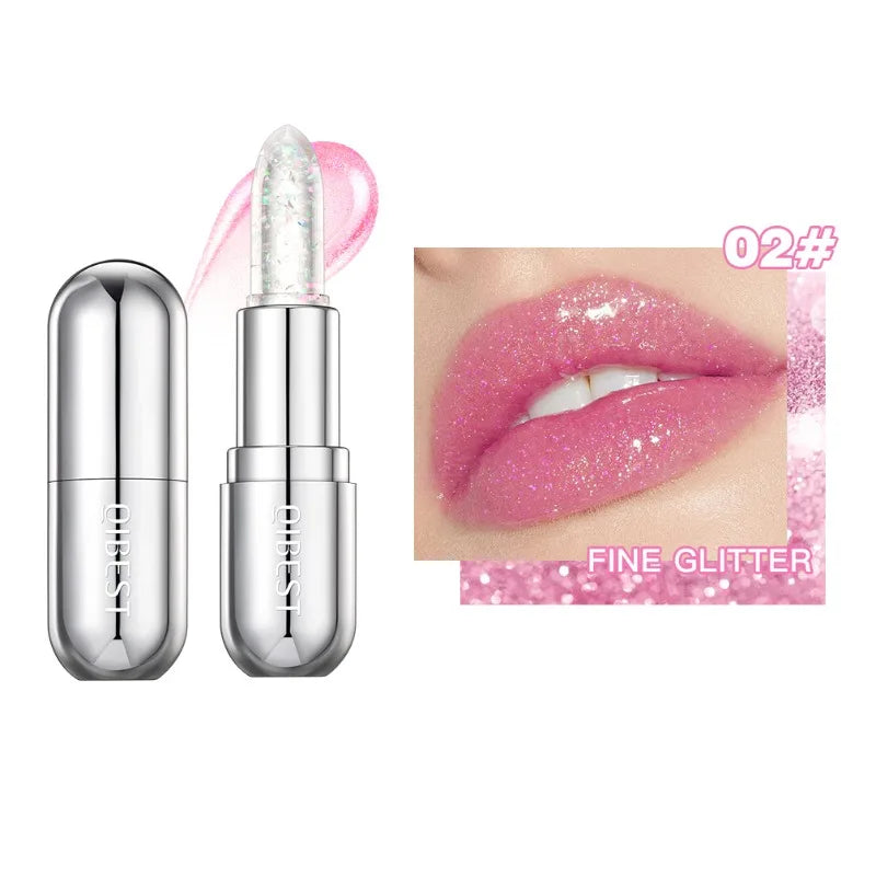 Shining Jelly Lipstick Color Change with Temperature Lip Stick Hydrating Moisturising Reduce Lip Wrinkle Color Changing Lipstick Qme 02