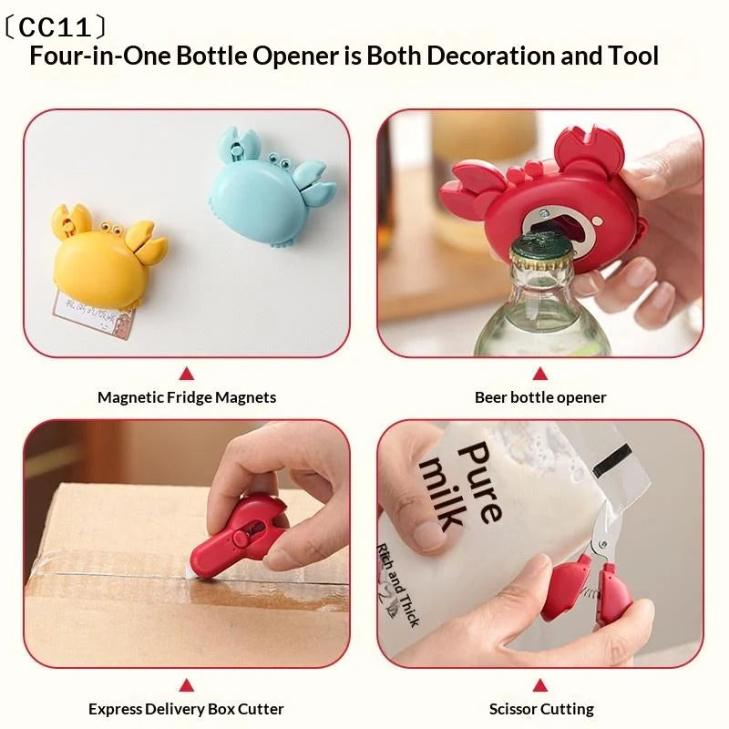 Multi-functional Crab Claw Bottle Opener Magnetic Fridge Mount Qme