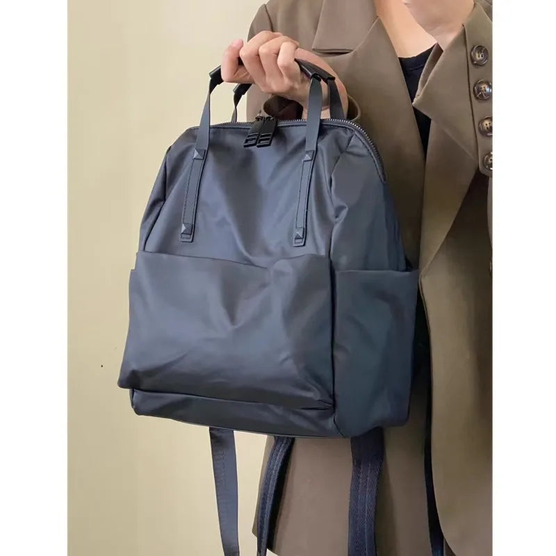 Waterproof Nylon Backpack Trendy Travel Fashionable Versatile Qme