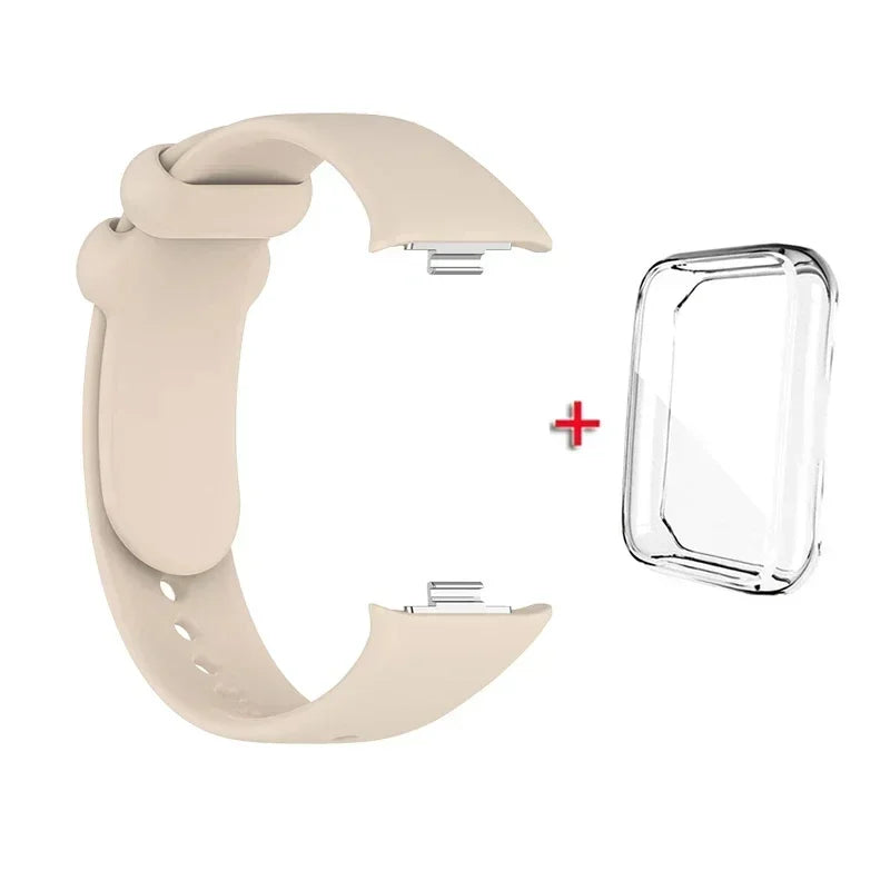 Strap+case Xiaomi Mi Band 8 Strap Smart Protective Case Silicone
