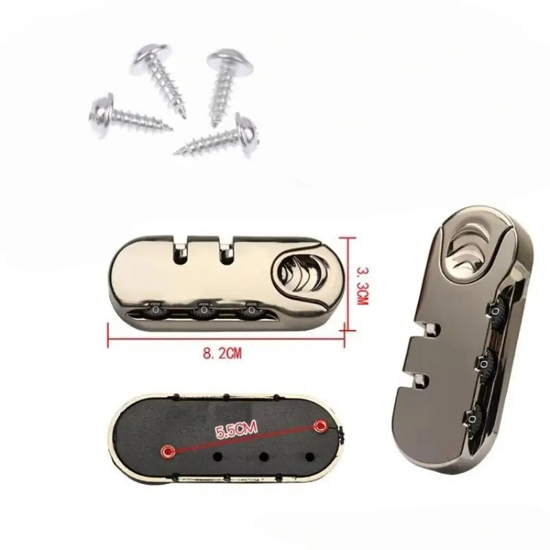 2 4 8 Sets 3 Digits Luggage Lock Zinc Alloy Catch Plastic Frosted Qme Gun Black A 4pcs