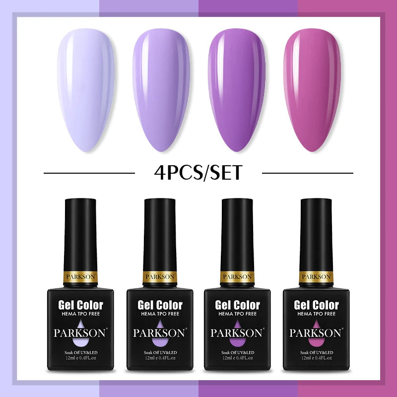 PARKSON Macaroon Series Gel Nail Polish LED UV Summer Solid Semi Qme ZH38