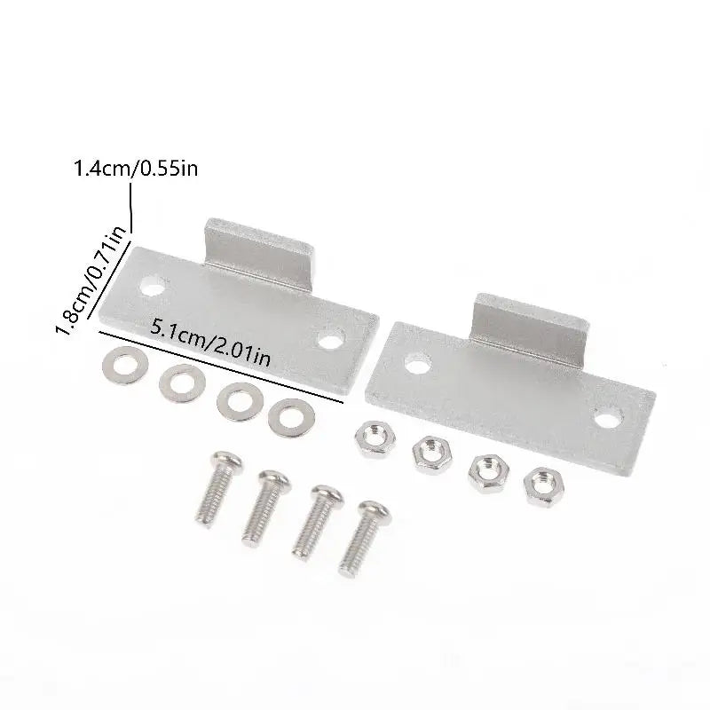 Turntable Dust Cover Hinge Repair Kit Hinge Brackets With Screws Washers Nut For Technics SL-D2 3200 Q3 Qme 1Set