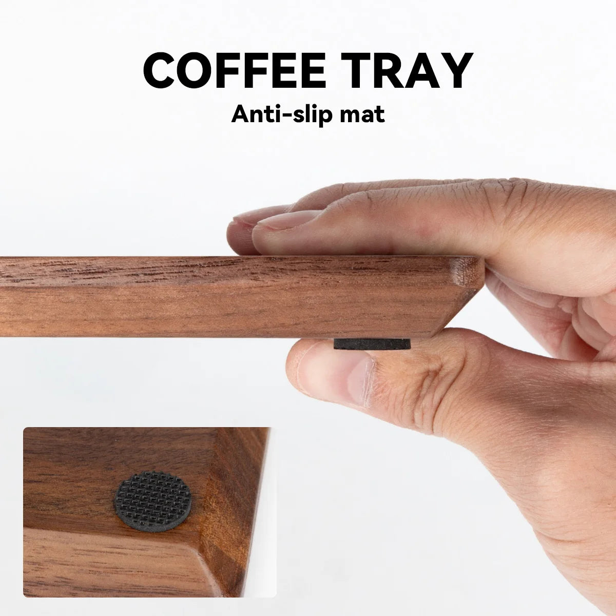 Wooden Serving Tray Rectangular Decorative Kitchen Table Modern Qme
