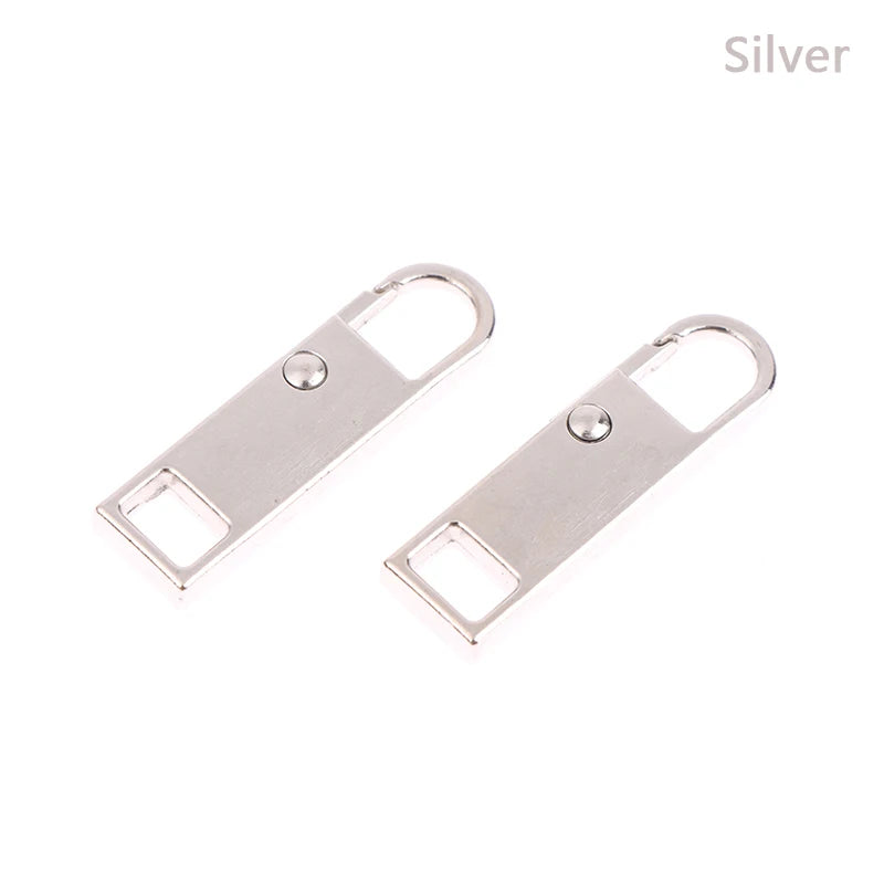 Zipper Slider Puller Replacement Removable Head Luggage Schoolbag Qme Silver