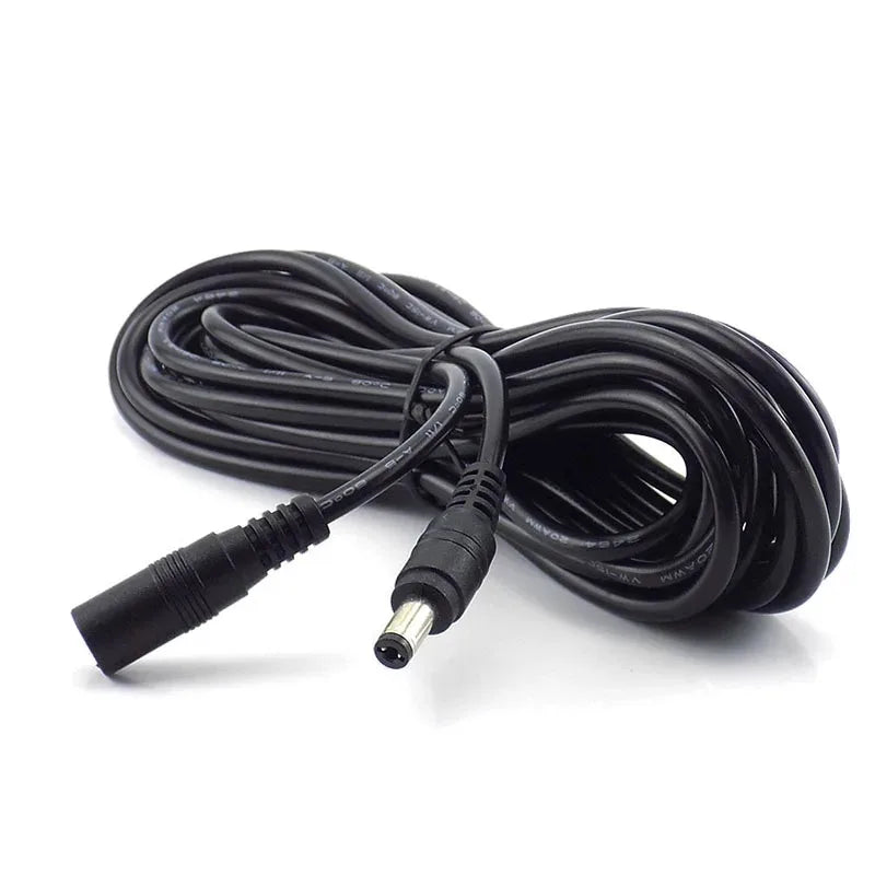ESCAM CCTV Power Adapter Cable - 12V DC 5.5mmx2.1mm Female to Male for Camera Extension Qme