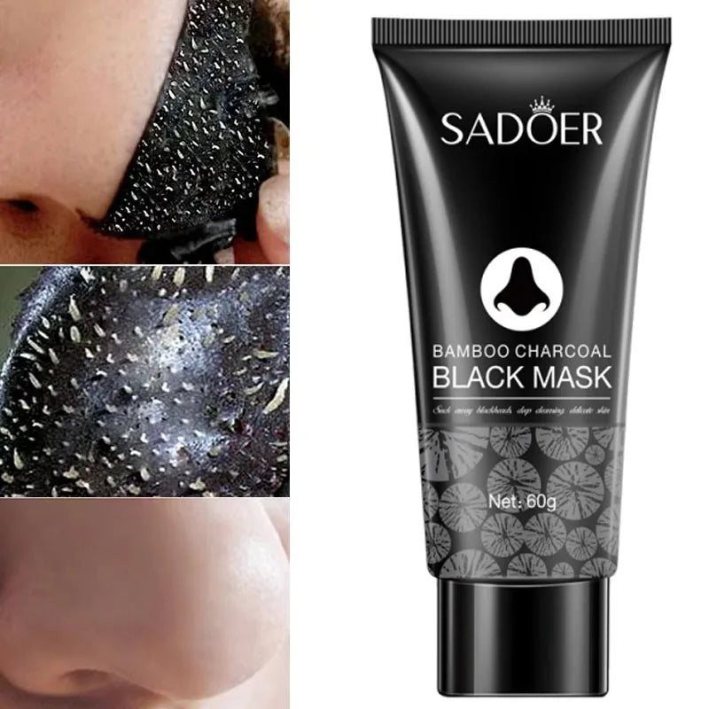 Blackhead Remover Mask Bamboo Charcoal Shrink Pores Acne Black Head Removal Cream Nose Cleansing Black Peel Off Masks Skin Care Qme 1pc 1