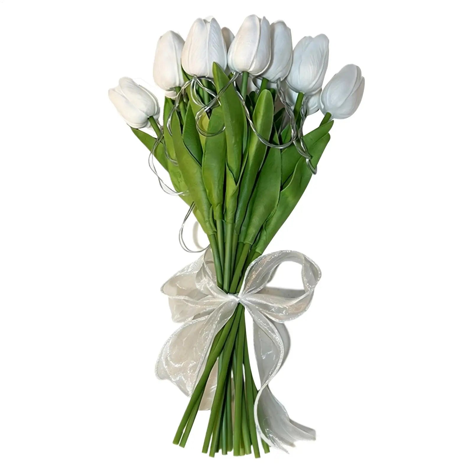 Light Up Faux Flowers Table Centerpiece Floral Lamps 15-pieces LED Qme