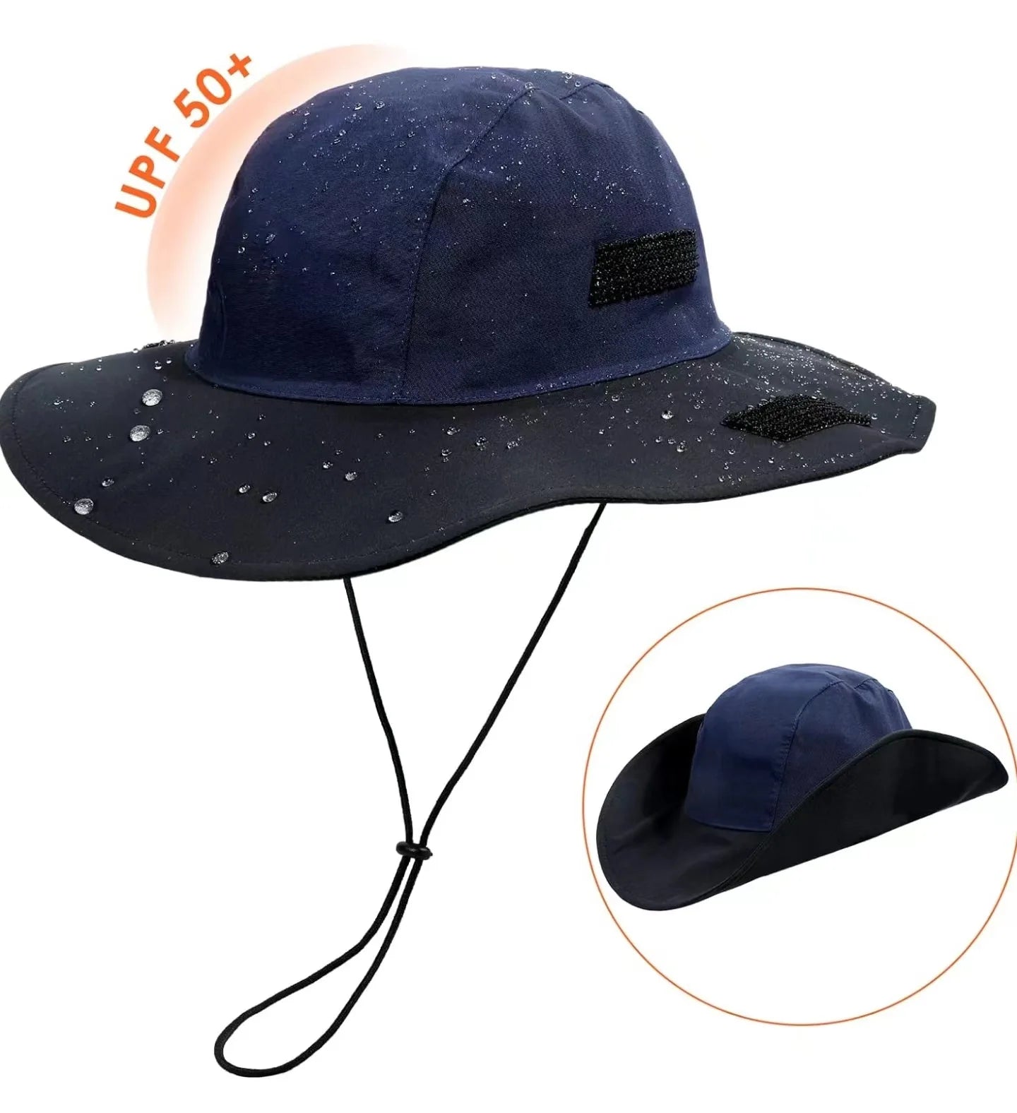 Waterproof Hiking Hat UV Sun Protection Windproof Breathable Fishing Qme DEEP BLUE