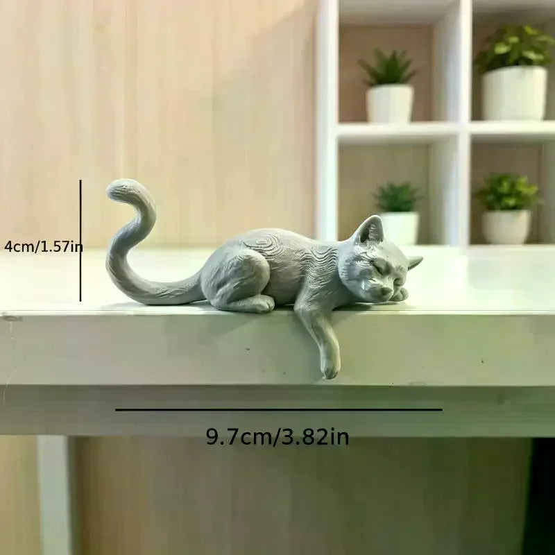 1pcs 3D Printed Lazy Cat Monitor Edge Ornament – Desktop Decor, Lover Gift, Creative & Healing Qme