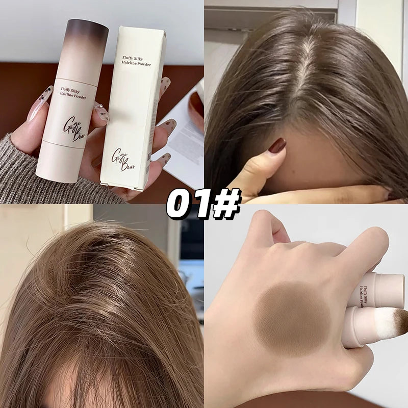 Gege Bear Hair Line Powder Black Root Cover Up Natural Instant Qme GX1566-01