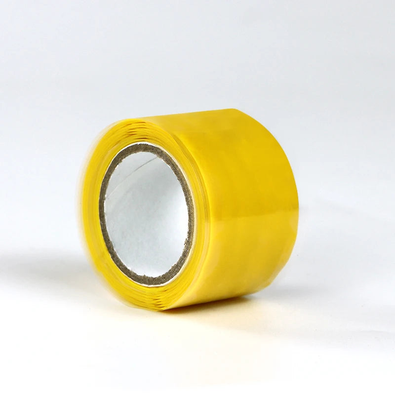 Silicone Self-Adhesive Waterproof Tape Insulation Flame Retardant Silicone High Temperature Resistant Water Pipe, Wire Qme yellow-1Pcs 1M 25mm
