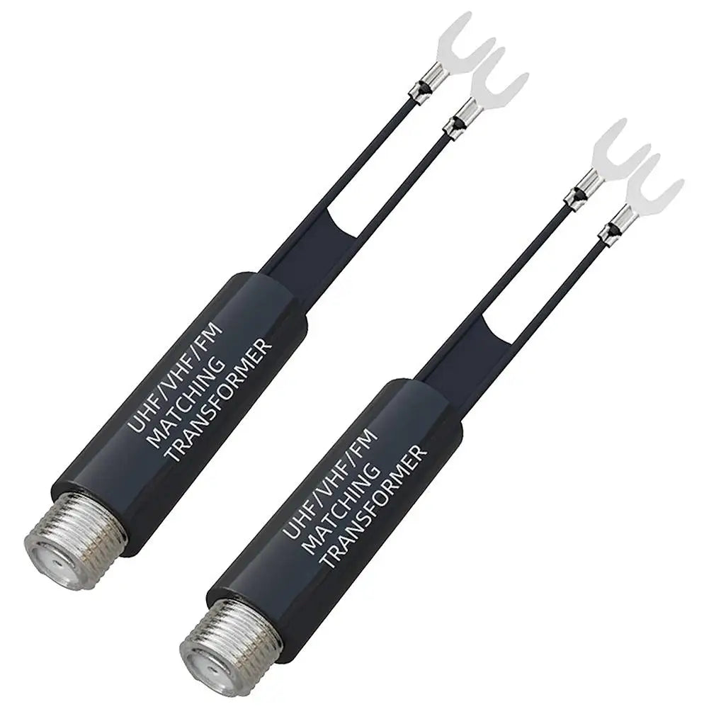 Transformer Adapter UHF/VHF/FM/TV F Cable 75-300 Ohm Balun Antenna Matching Transformer Adapter Cable Television Accessory Qme