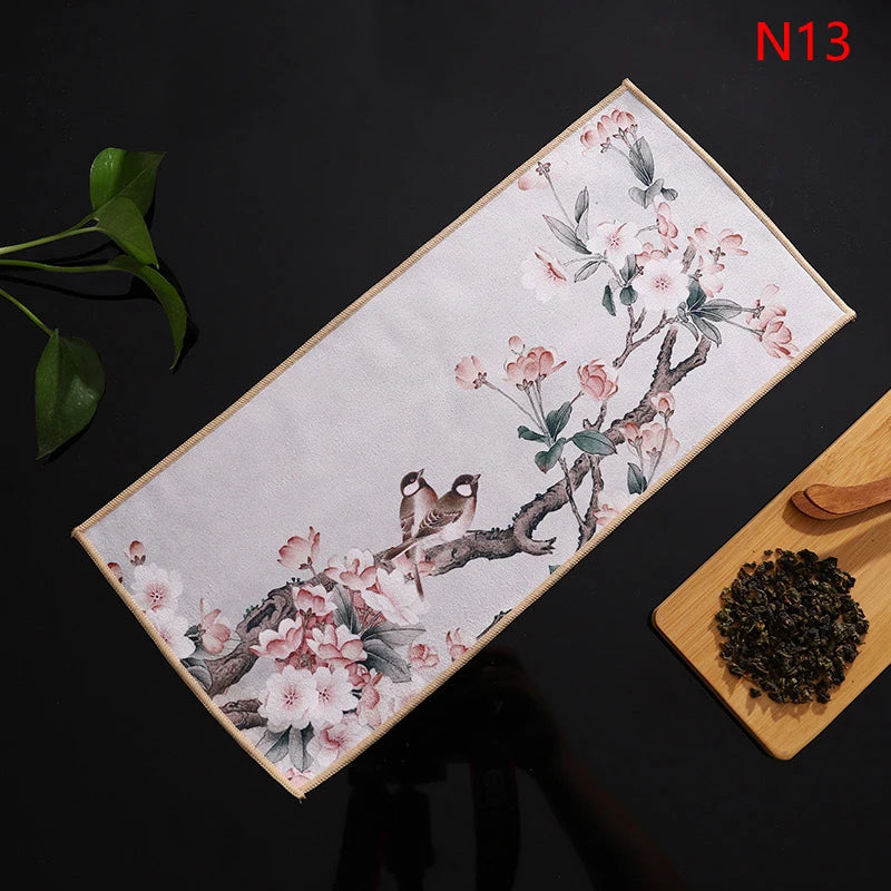 Retro Ancient Painting Tea Mat Matcha Green Powder Whisk Japanese Qme N13