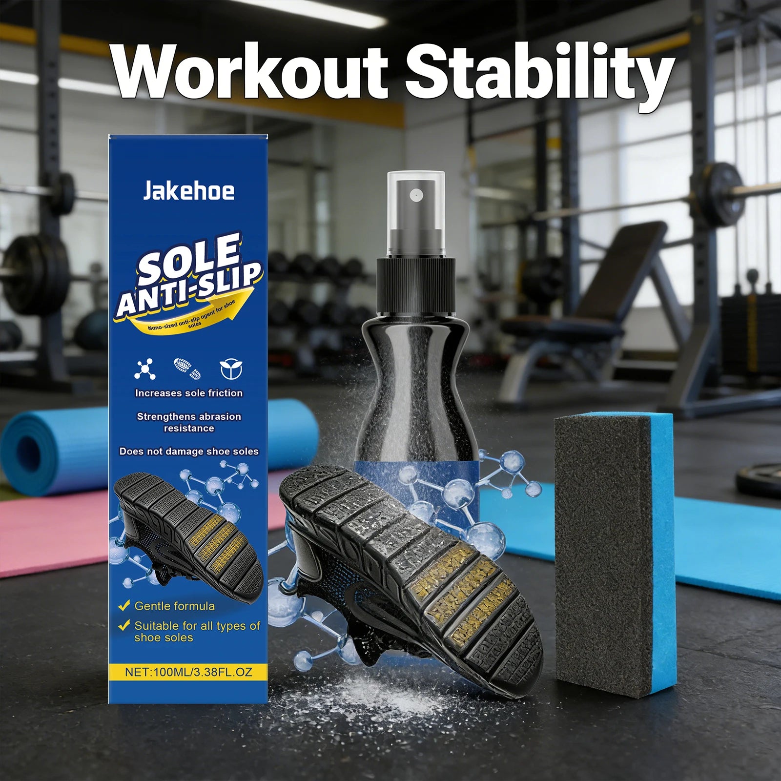 Sole Anti Slip Spray Increasing Sole Friction Strengthen Abrasion Resistance Not Damage Shoes Waterproof Shoe Anti-Skid Agent Qme