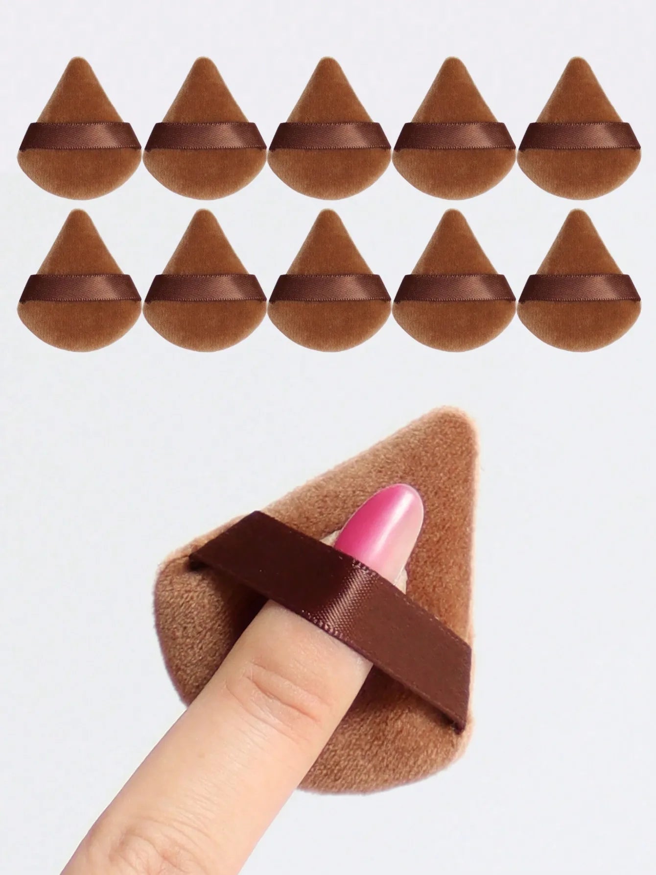 Triangle Shape Velvet Powder Puffs Soft Makeup Blender Sponges Face Qme