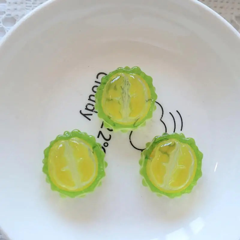 10PCS Mini Adorable Watermelon Flat Back Cabochons Kawaii Fruit Pieces for DIY Scrapbook Gift Wrapping Decor Qme StyleE