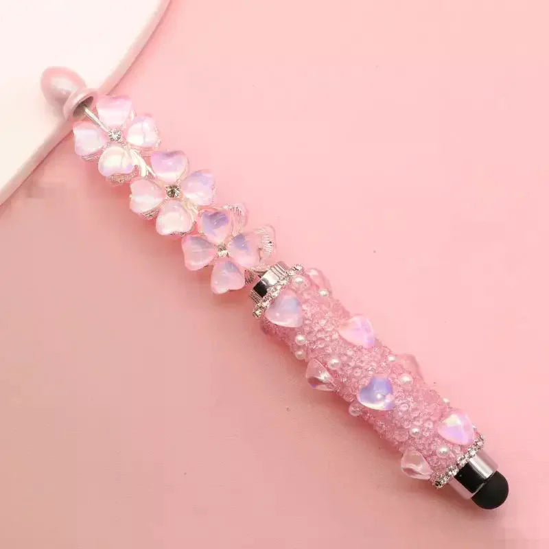 Creative Bead Ballpoint Pen Capacitive Touch Writing Multifunctional Qme
