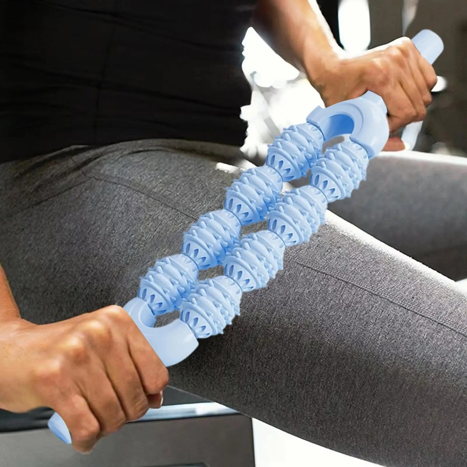 Massage Stick Deep Tissue Massage Roller Stick Non-Slip Massager for Body Neck Back Arms Cramps Tightness Daily Warm up Home Qme