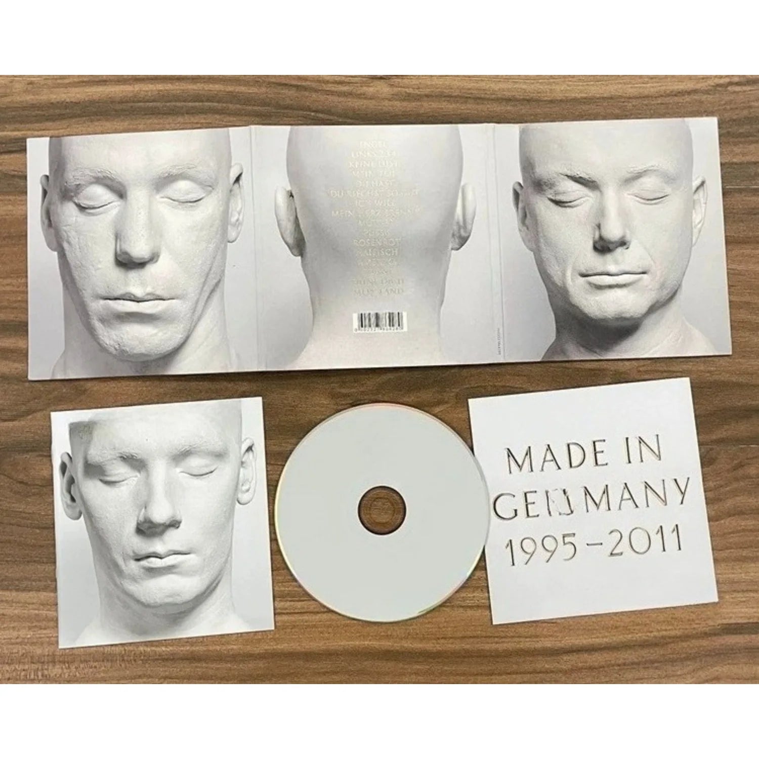 Rock Band Studio CD Album, Monochrome Sculpture Portrait Cover Design, Industrial Minimalist Style for Music Collectors Qme