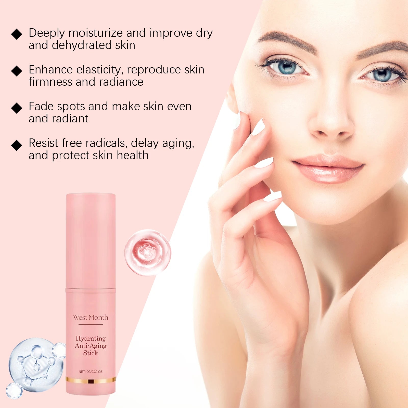 Moisturizing Multi Balm Stick Wrinkle Bounce Balm Collagen Firming Lifting Brightening Facial Dull Skin Hydrating Skin Care Qme