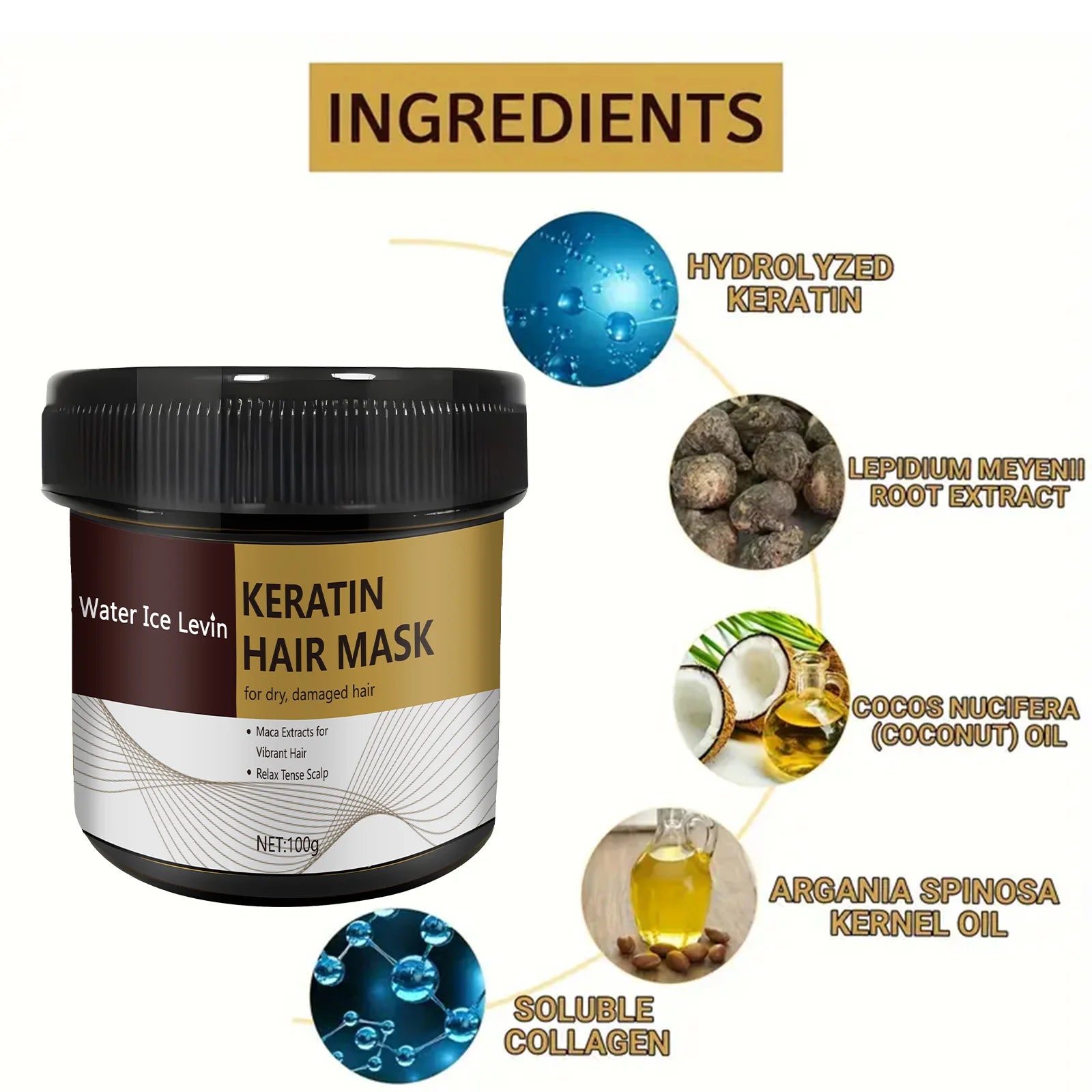 Magical Keratin Hair Mask For Maltreated Hair 9Seconds Repairing Damaged Frizzy Hairs Smoothing Nourish Straightening Hair Care Qme