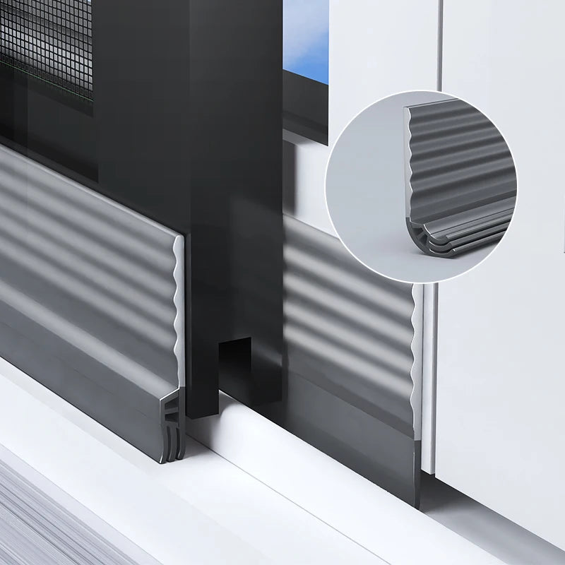 1-4Pcs Self Adhesive Window Seal Strip Adjustable Thickness Triple Windproof Anti-Cold Weatherstrip TPE Soundproofing Door Seal Qme