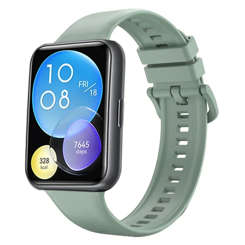 Silicone Band For Huawei Watch FIT 2 Strap smart Wrist watchband metal Buckle sport Replacement bracelet fit2 correa Accessories Qme Pine