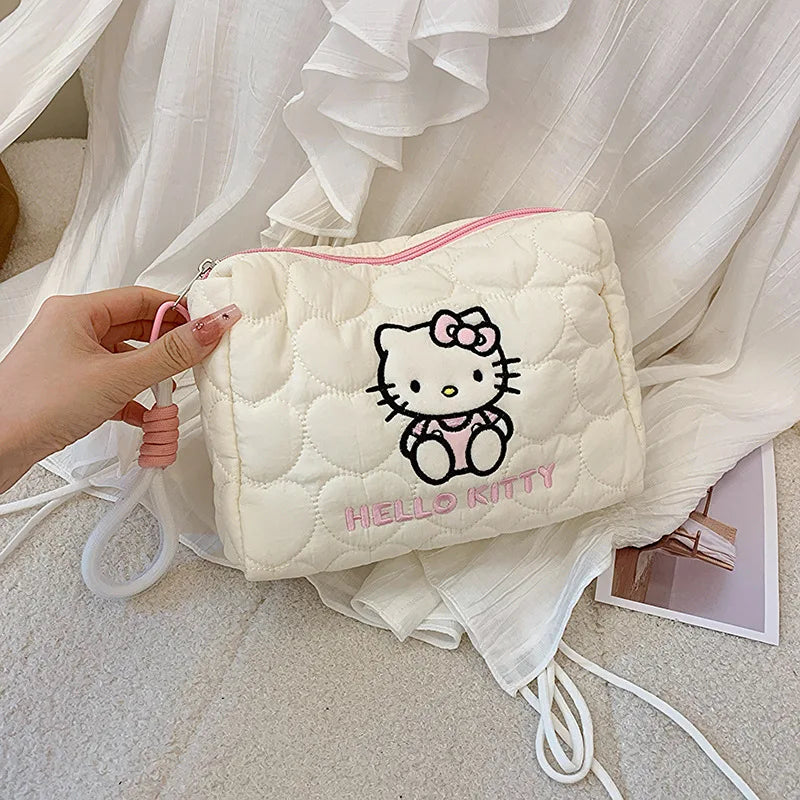 Large Capacity Sanrio Cosmetic Bag Handheld Toiletry Storage Pouch Qme hello kitty M