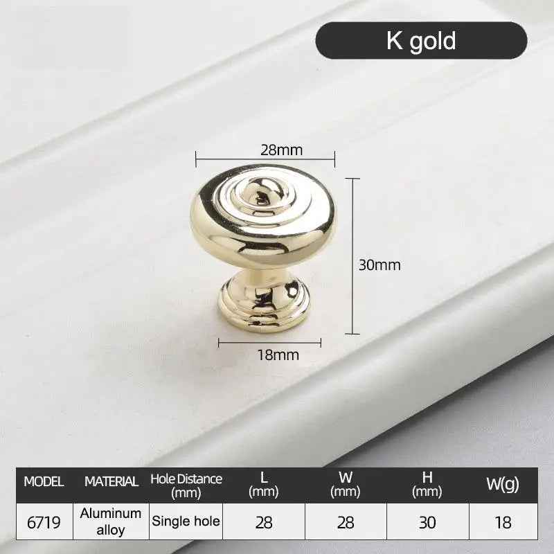 Single-hole Drawer Knob Aluminum Alloy Cupboard Handle Vintage Qme B1