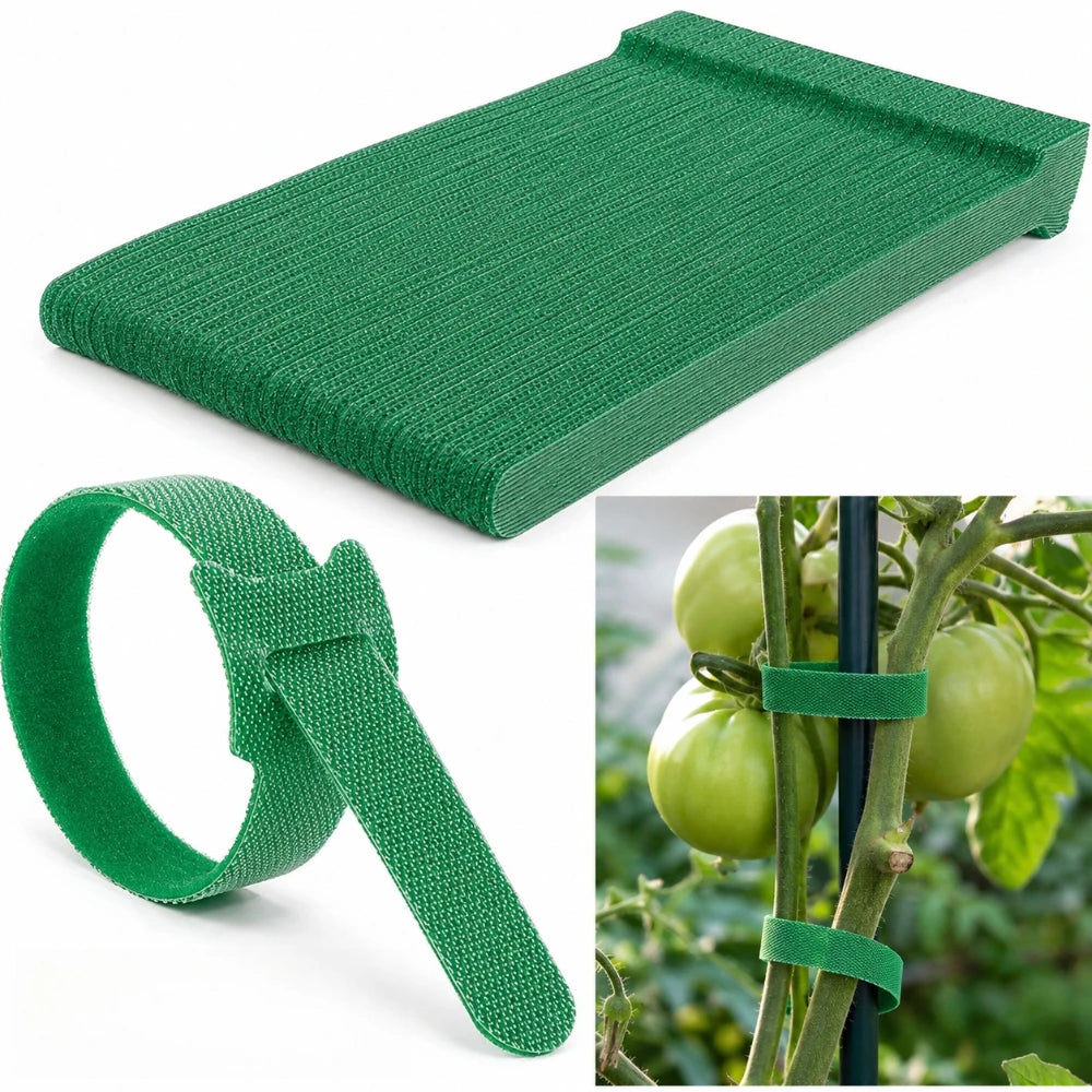 50/100Pcs Adjustable Hook Loop Plant Ties Anti Slip Reusable Soft Straps For Garden Flower Vine Fixed Binding Arrangement Qme