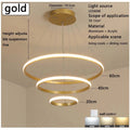 Modern dining room chandelier simple advanced sense of living room chandelier creative personality bedroom chandelier Qme Gold