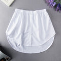 S-5XL Women Fake Shirt Hem Detachable Underskirt Irregular Skirt Tail Blouse Hem Extender Mini Skirt Layered Inner Layer Qme WT 3XL