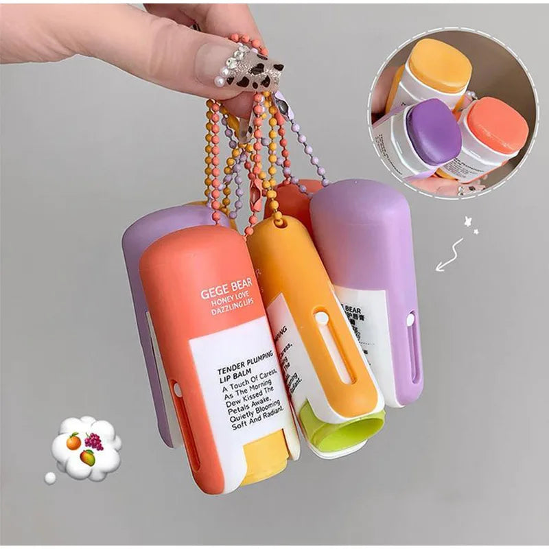 Fruity Lip Balm Grape Mango Orange Moisturizing Nourish Dryness Soft Qme
