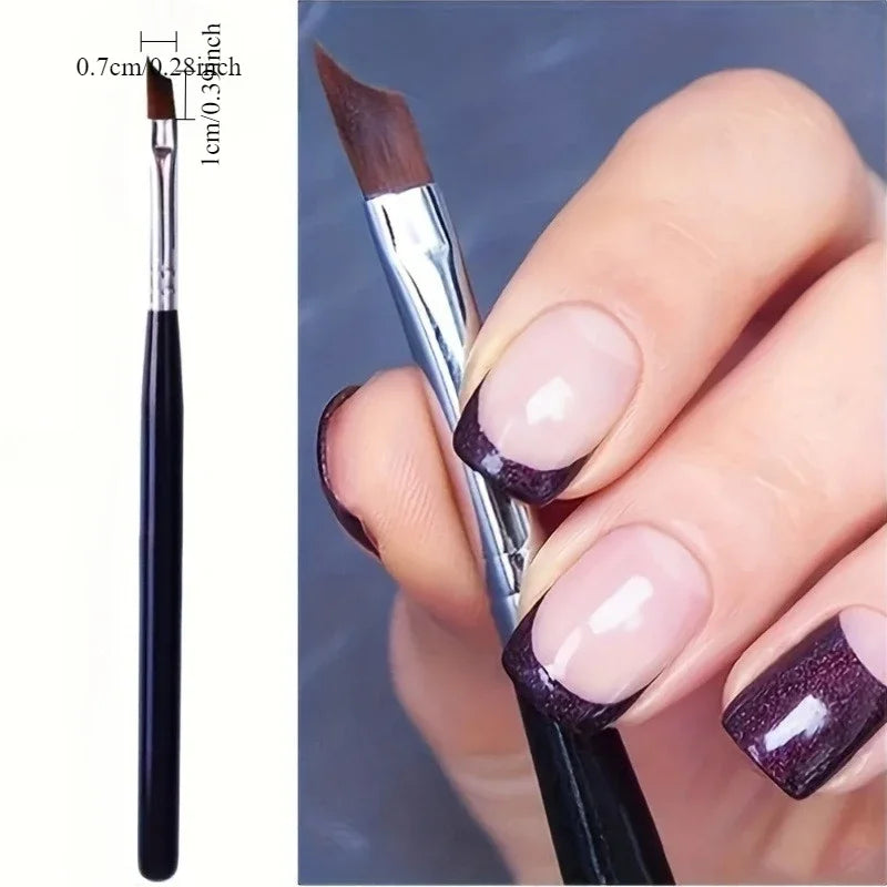 1/3pcsNail Gradient Brush, 6.54in Acrylic Powder Dipping Pen, Nail Liner Brush for Manicure Pedicure, Nail Painting Drawing Tool Qme
