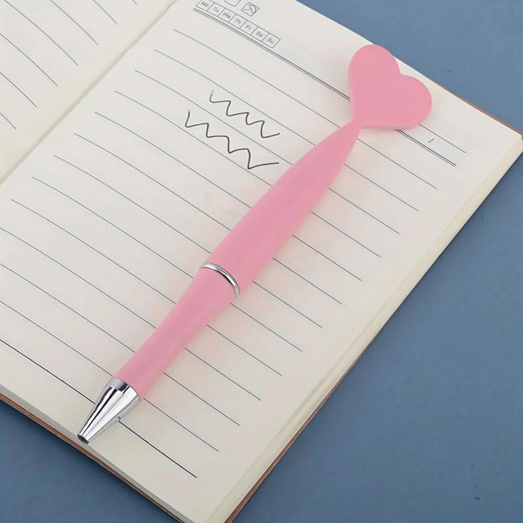 Valentine's Day Party Pen Black Gel Ink Red Heart Ball Pen Suitable for Children and Adults Office School Christmas Qme