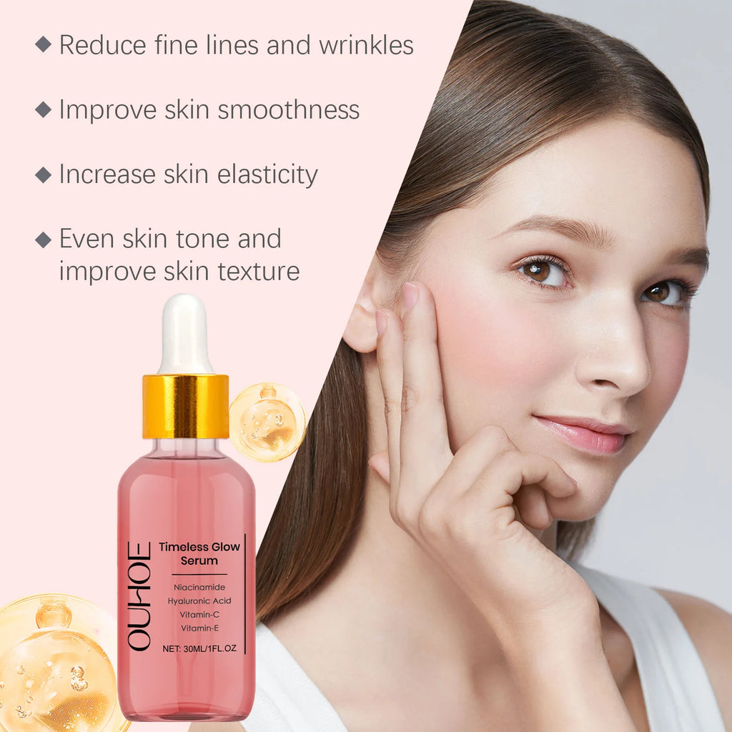 Hyaluronic Acid Firming Serum Moisturizing Fade Fine Lines Wrinkle Smoothing Even Skin Tone Brightening Facial Care Essence Qme